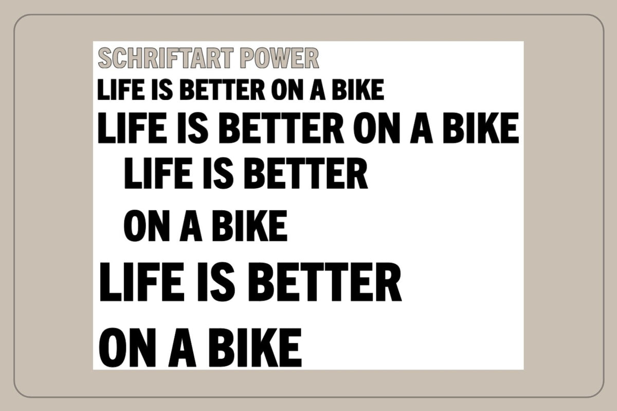 LIFE IS BETTER ON A BIKE - Decal - Schrift Power