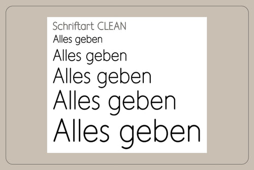 ALLES GEBEN - Decal - Schrift Clean