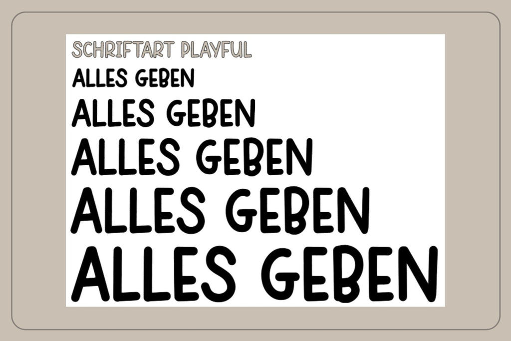 ALLES GEBEN - Decal - Schrift Playful