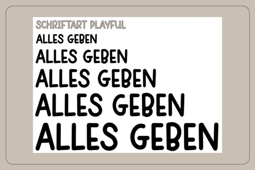 ALLES GEBEN - Decal - Schrift Playful