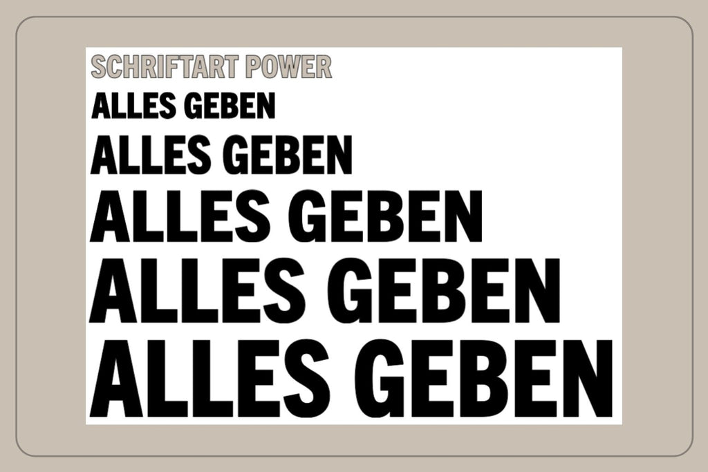 ALLES GEBEN - Decal - Schrift POWER