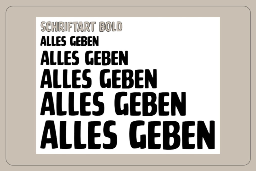 ALLES GEBEN - Decal - Schrift Bold
