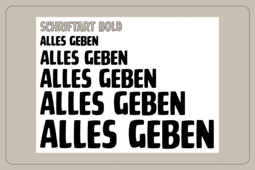 ALLES GEBEN - Decal - Schrift Bold