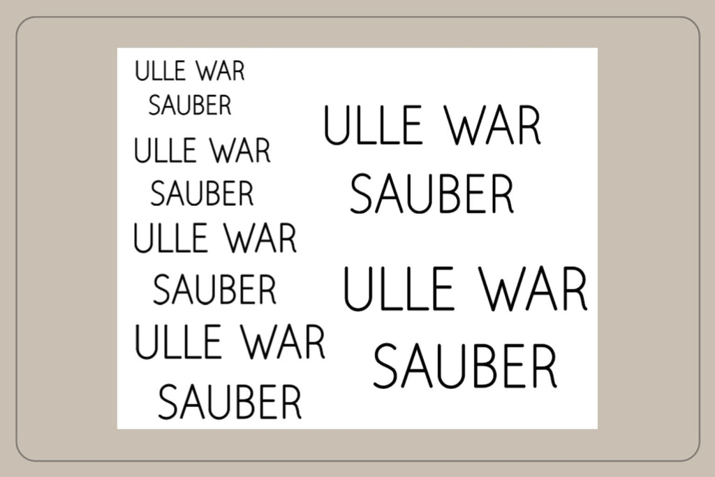 ULLE WAR SAUBER Fahrrad Decal Clean – verschiedene Größen und Farben