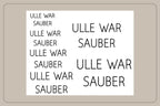 ULLE WAR SAUBER Fahrrad Decal Clean – verschiedene Größen und Farben